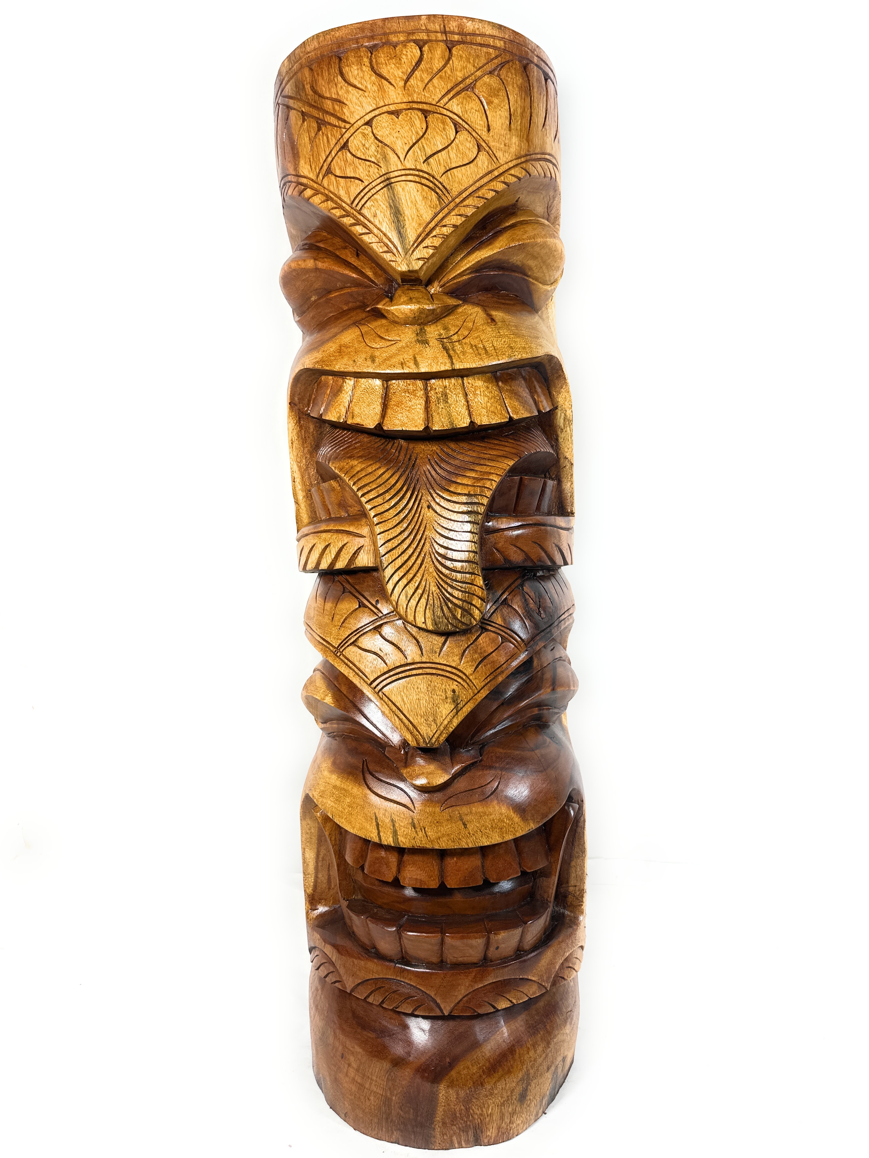 Premium Love & Strength Tiki Totem 40 in X 11 in - Oceanic Art | #yuy3810100 Premium Love & Strength Tiki Totem 40 in X 11 in - Oceanic Art | #yuy3810100